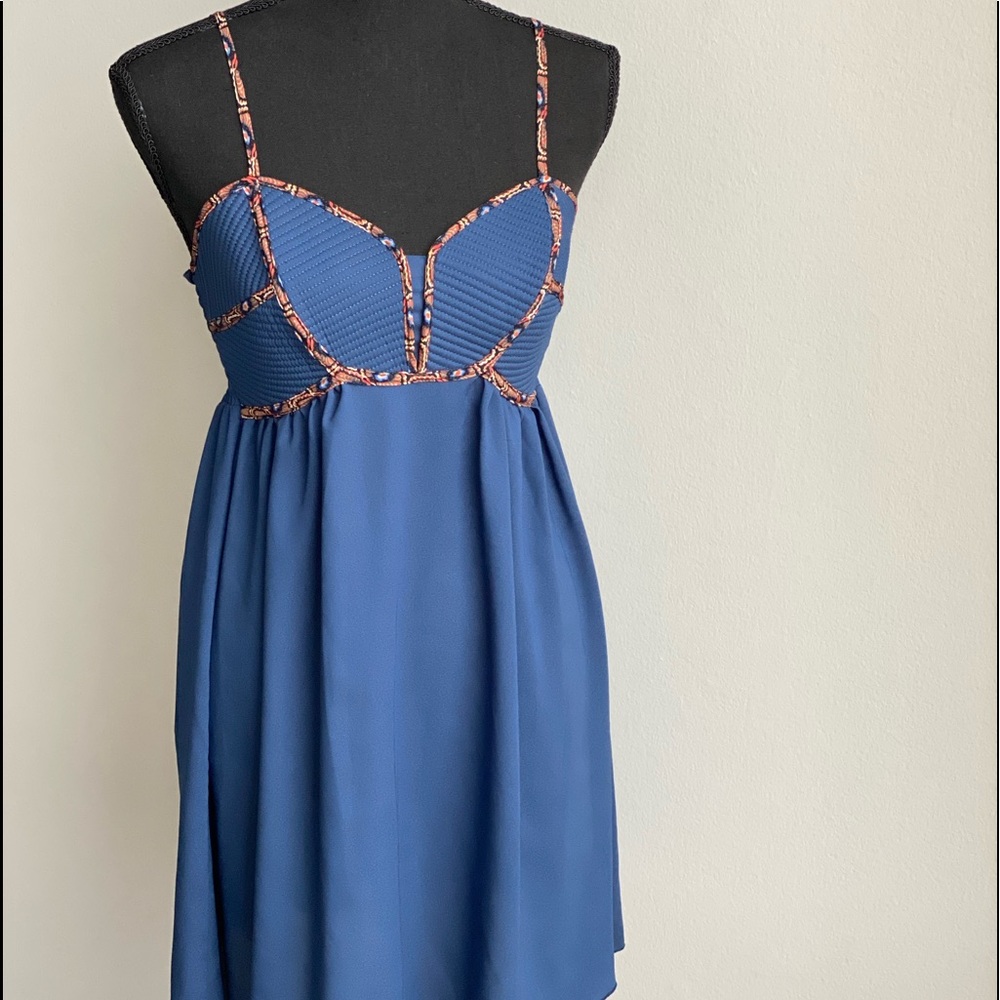 Blue Spaghetti Strap Dress